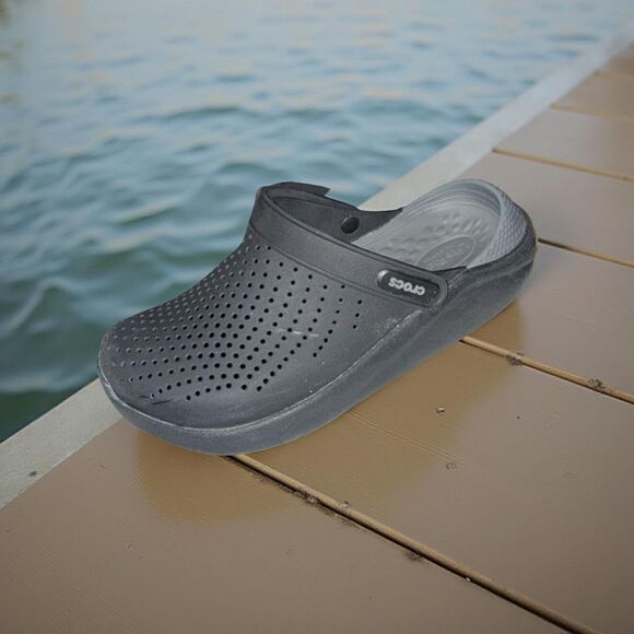 Unisex Crocs Black/Gargoyle InMotion Clog M 5 W 7 - Picture 1 of 7